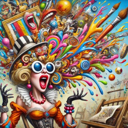 Kitsch and Scribbles – confusion and defecation (with paint)